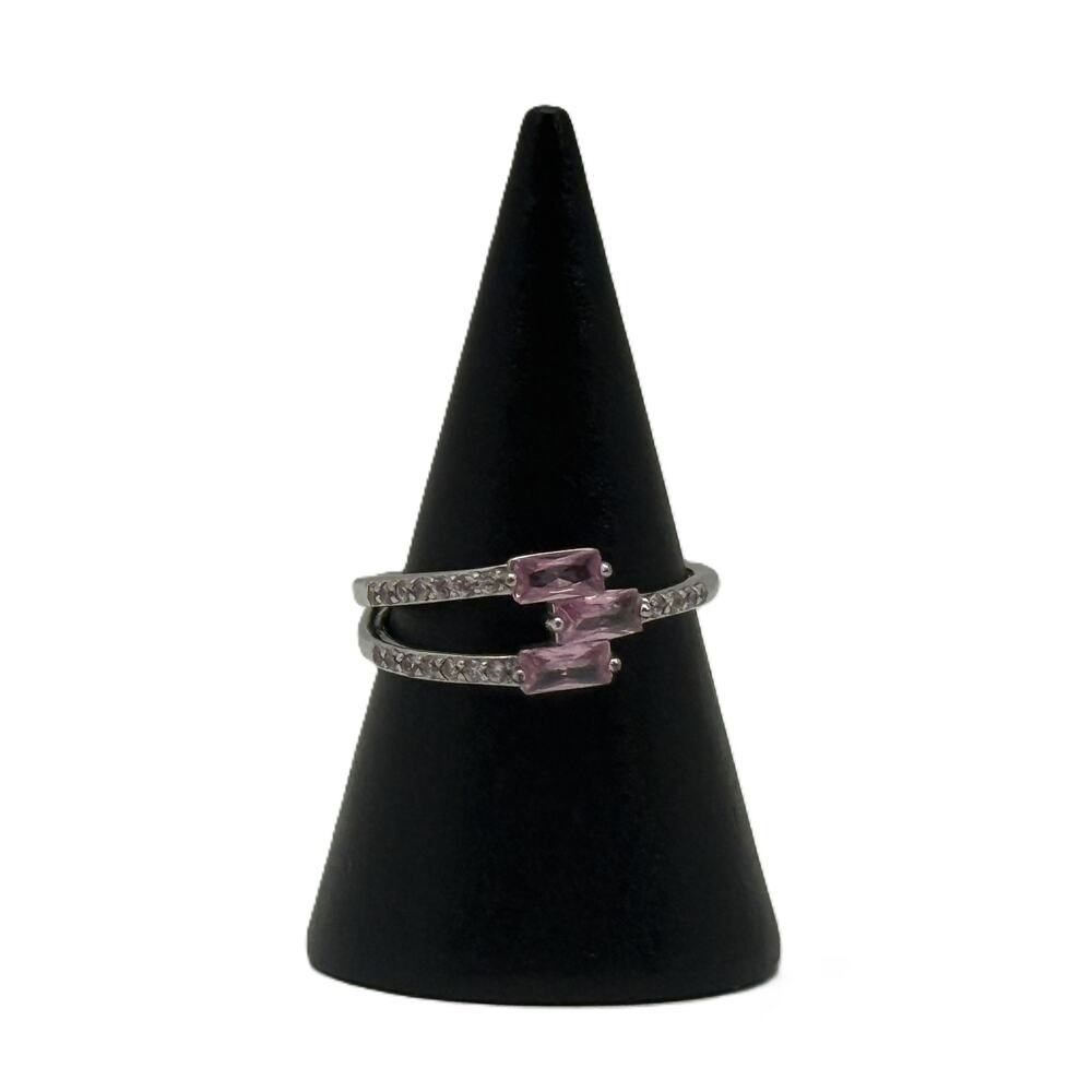 Bomb Party RBP6641 She's a Business Lady Rose Quartz Cubic Zirconia Size 8 Ring